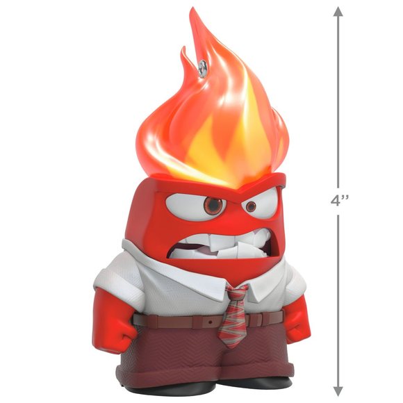 New! Disney Pixar Inside Out Hallmark Keepsake Ornament 2020 Anger - Lights Up! - Picture 3 of 5